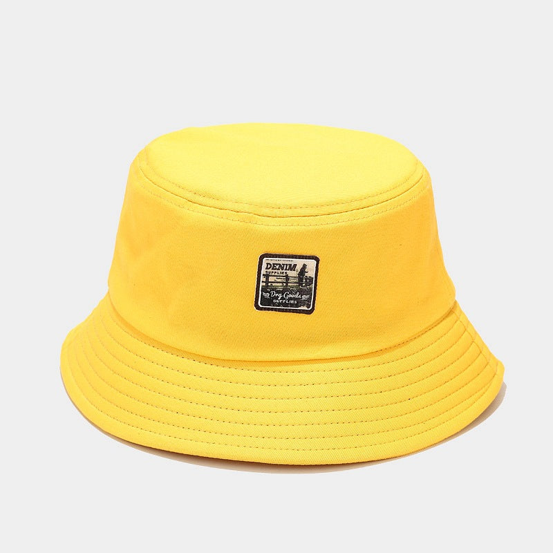 Denim Patch Bucket Hat | 7-Color Classic Fisherman Cap