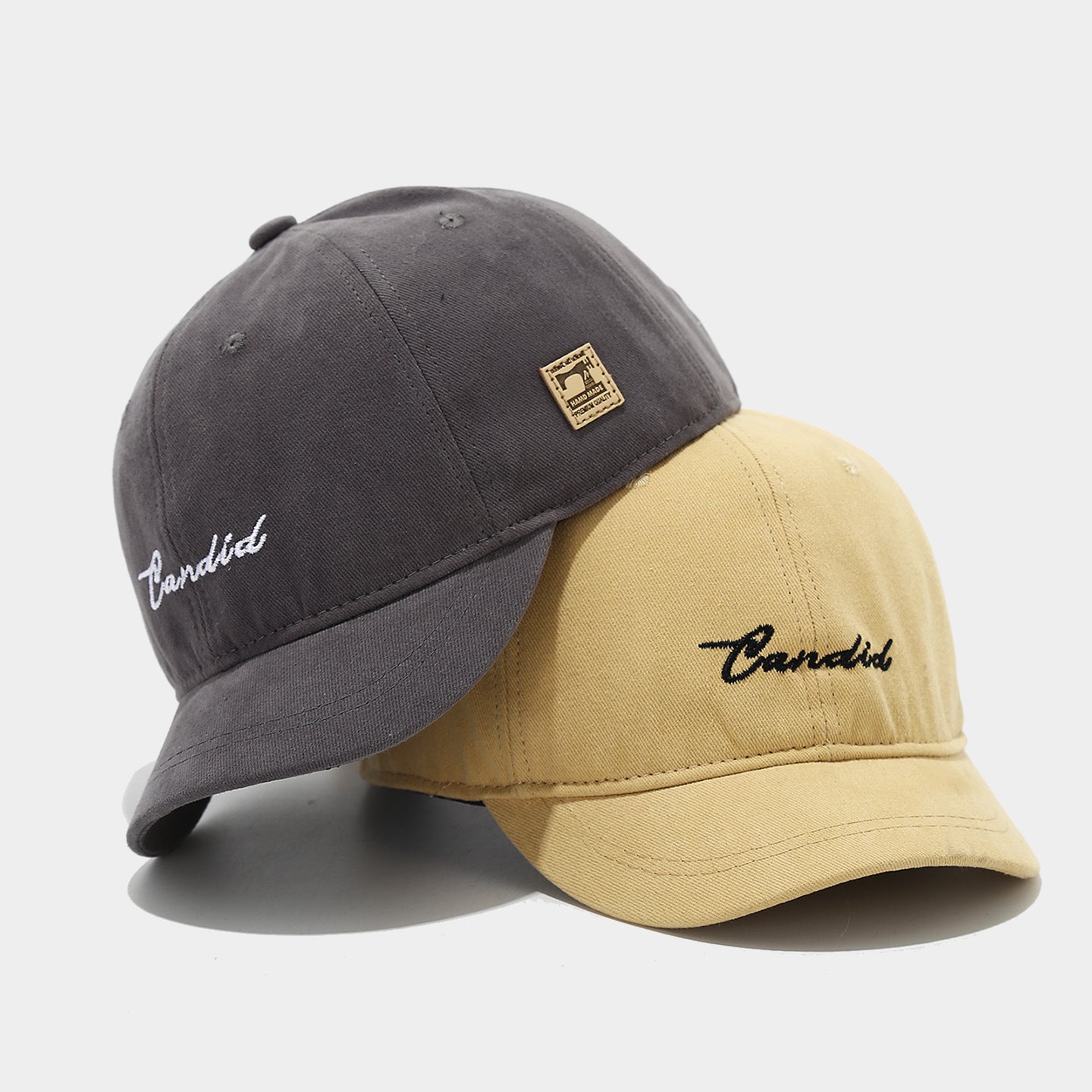 Vintage Short Brim Baseball Cap | Candid Embroidery | 4 Colors | Byerclub