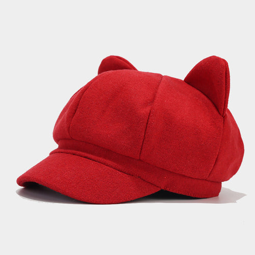 Cat Ear Newsboy Cap