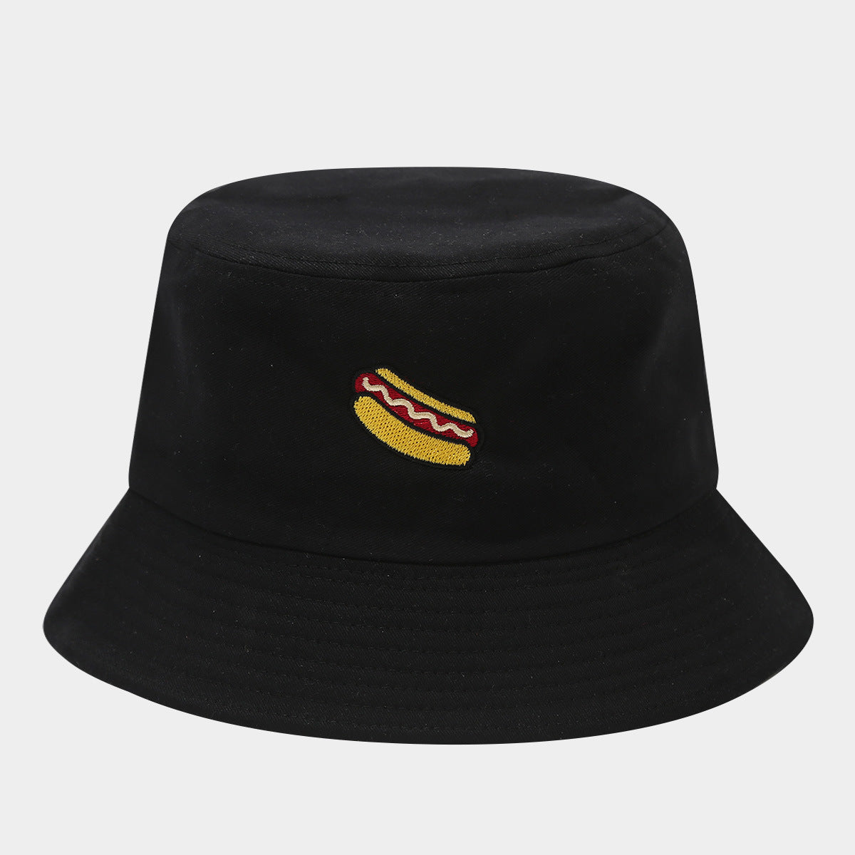 Hot Dog Bucket Hat | 5-Color Embroidered Fisherman Cap