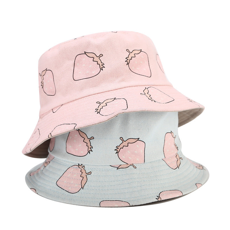 Byerclub Reversible Strawberry Bucket Hat