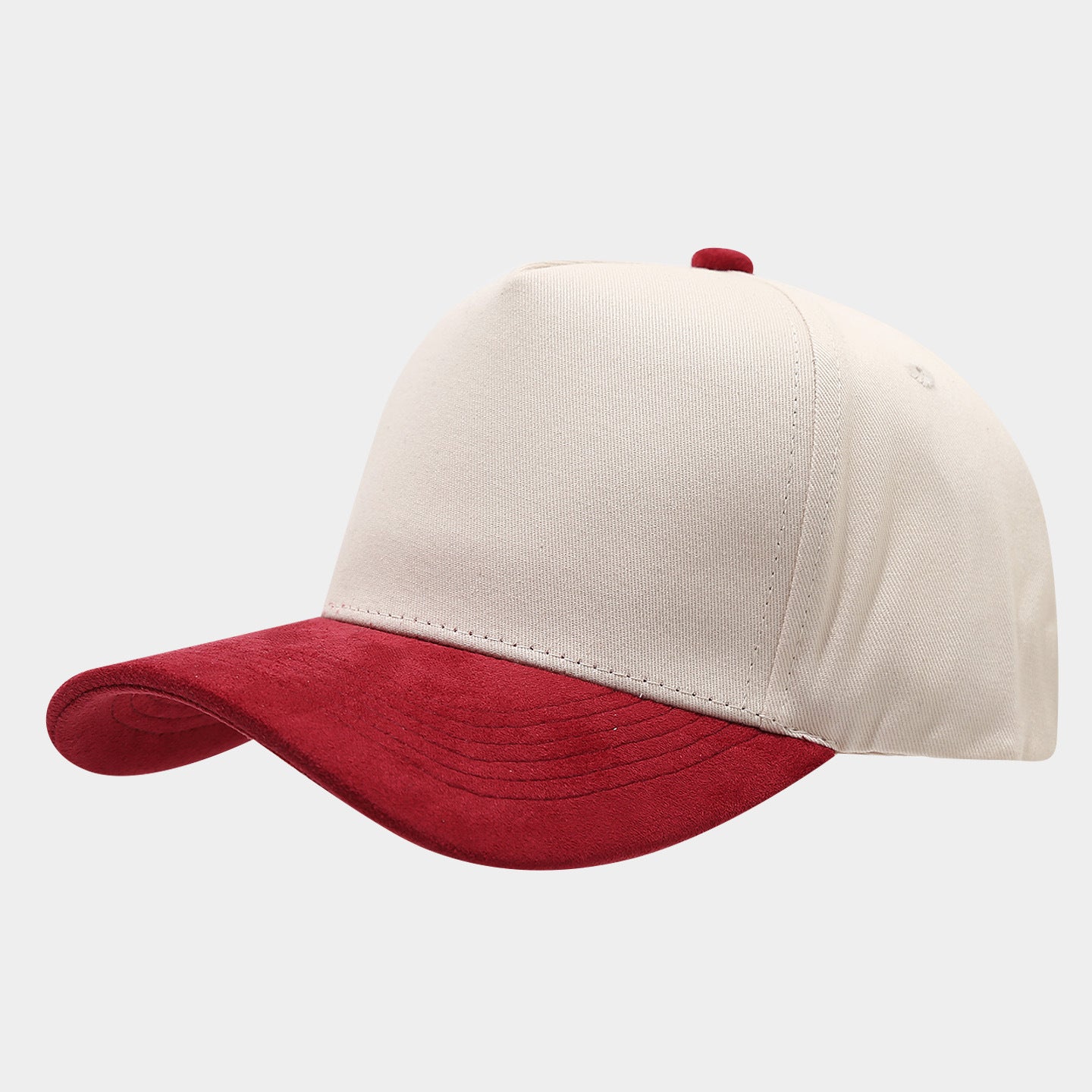Vintage Two-Tone Baseball Cap – Cotton Suede Brim Dad Hat, 9 Color Combos | Byerclub