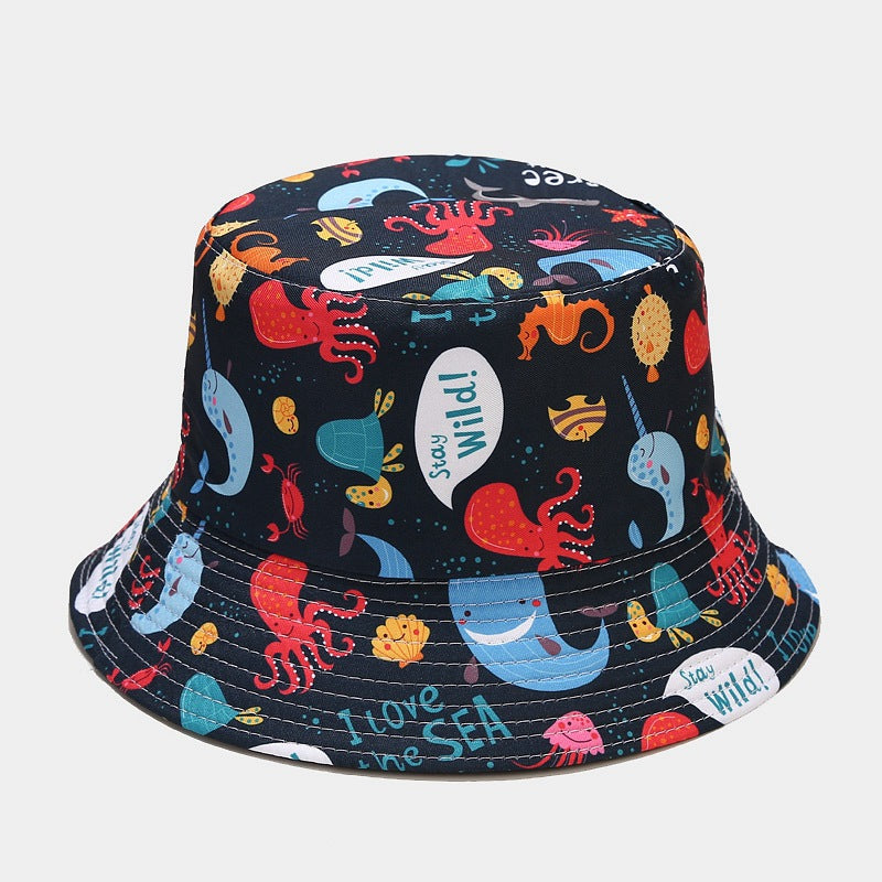 Ocean Bucket Hat Collection | 9-Design Marine Life Fisherman Cap