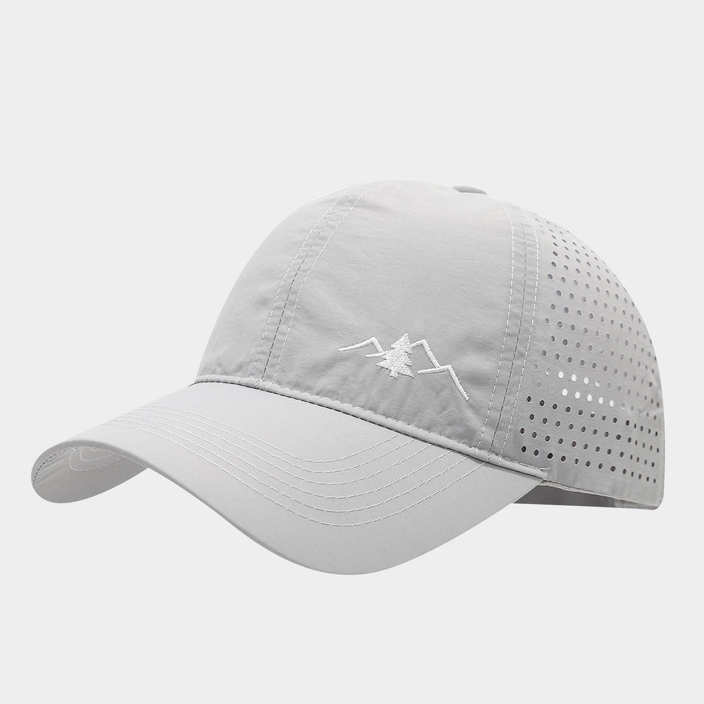 Quick-Dry Perforated Baseball Cap | Mountain Embroidery Outdoor Hat | Byerclub