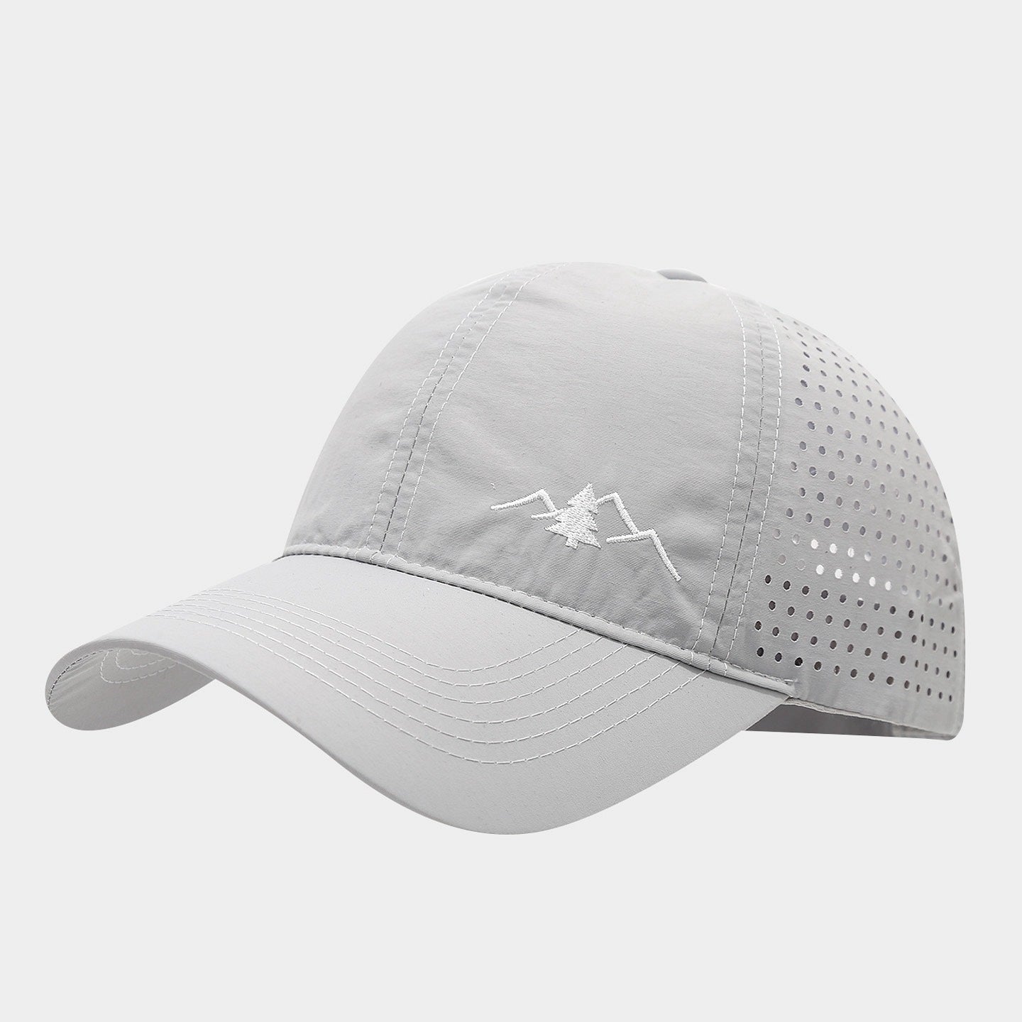 Quick-Dry Perforated Baseball Cap | Mountain Embroidery Outdoor Hat | Byerclub
