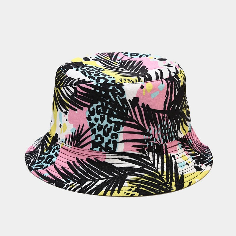 Floral Print Bucket Hat | Reversible Tropical Fisherman Cap