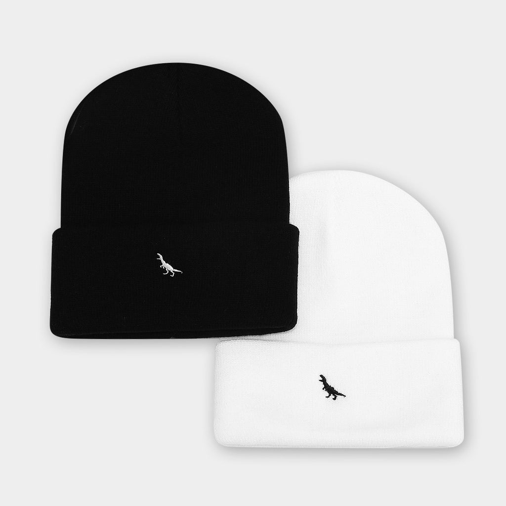Dino Beanie | 2-Color Minimalist Knit Cap