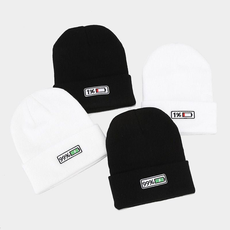 Low Battery Beanie | 1% Embroidered Knit Cap