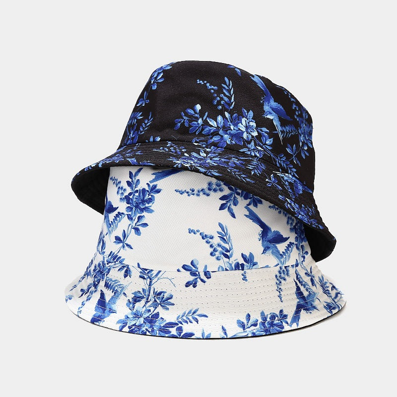 Floral Print Bucket Hat | Reversible Tropical Fisherman Cap