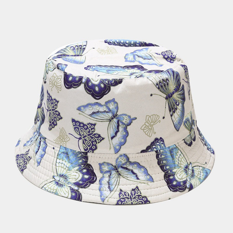 Byerclub Butterfly Print Reversible Bucket Hat