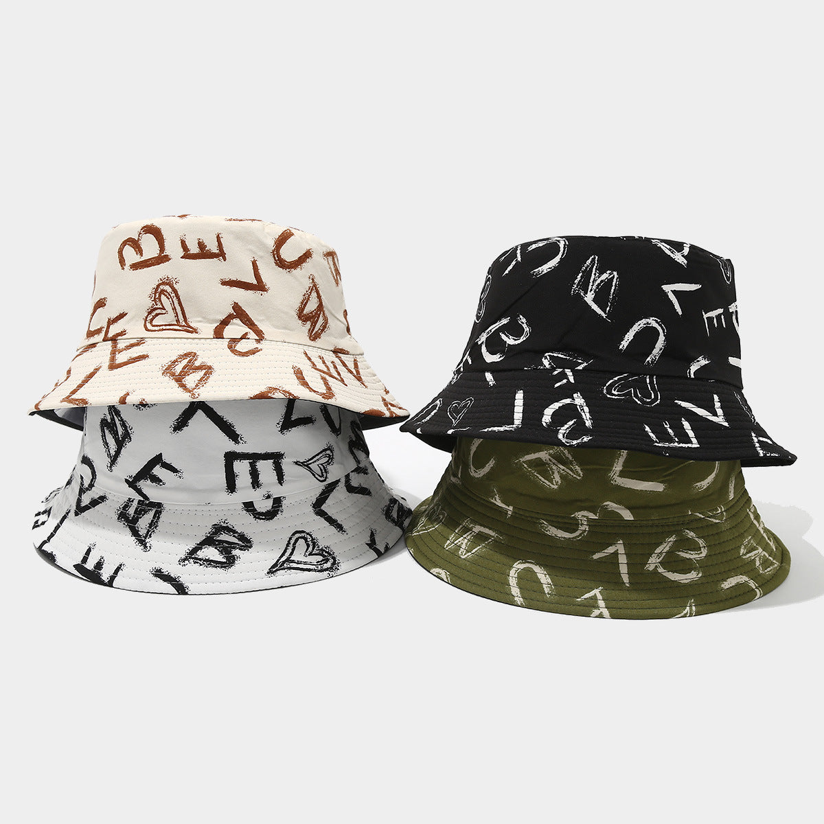 Graffiti Print Bucket Hat | Street Art Fisherman Cap