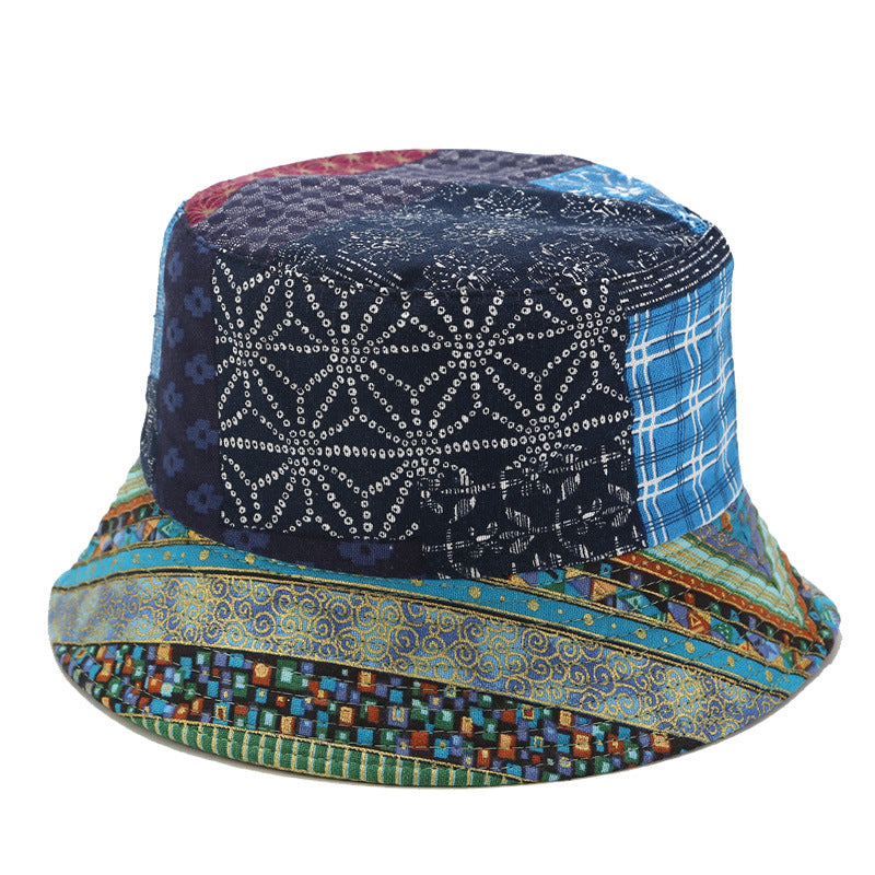 Patchwork Bucket Hat | Boho Ethnic Fisherman Cap
