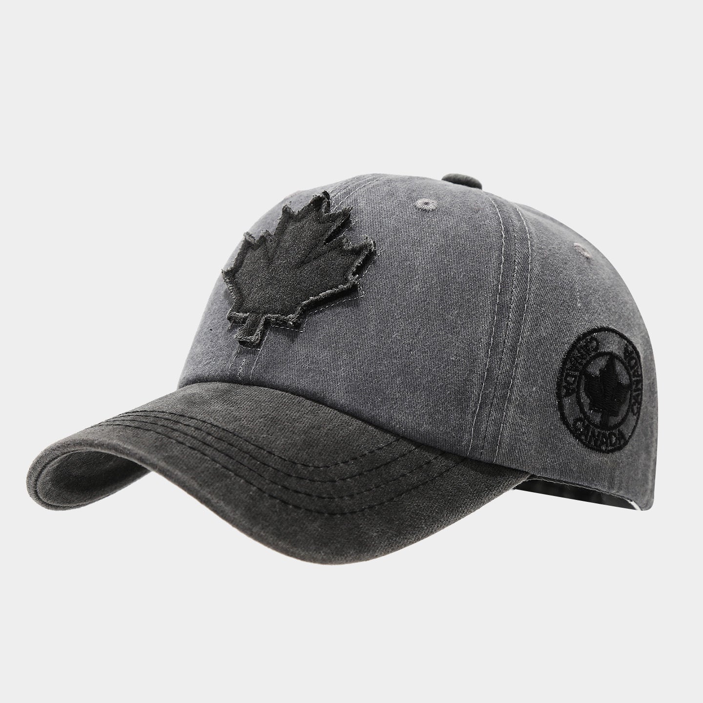 Vintage Distressed Maple Leaf Baseball Cap | Washed Cotton Adjustable Dad Hat