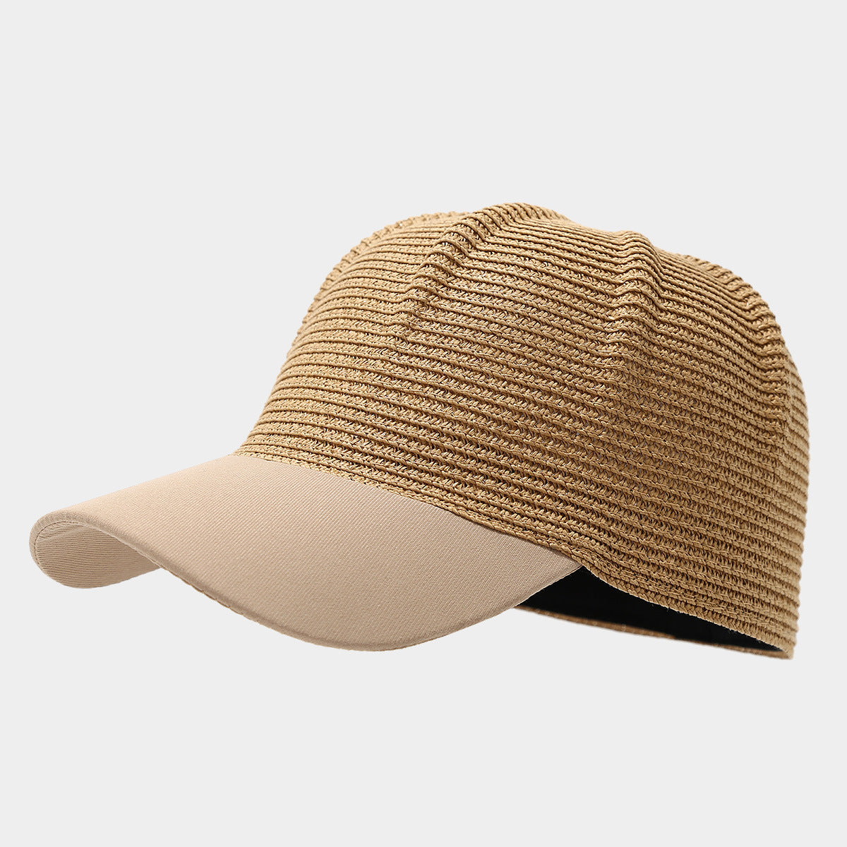 Woven Straw Baseball Cap | Breathable Summer Hat with Canvas Brim | Byerclub