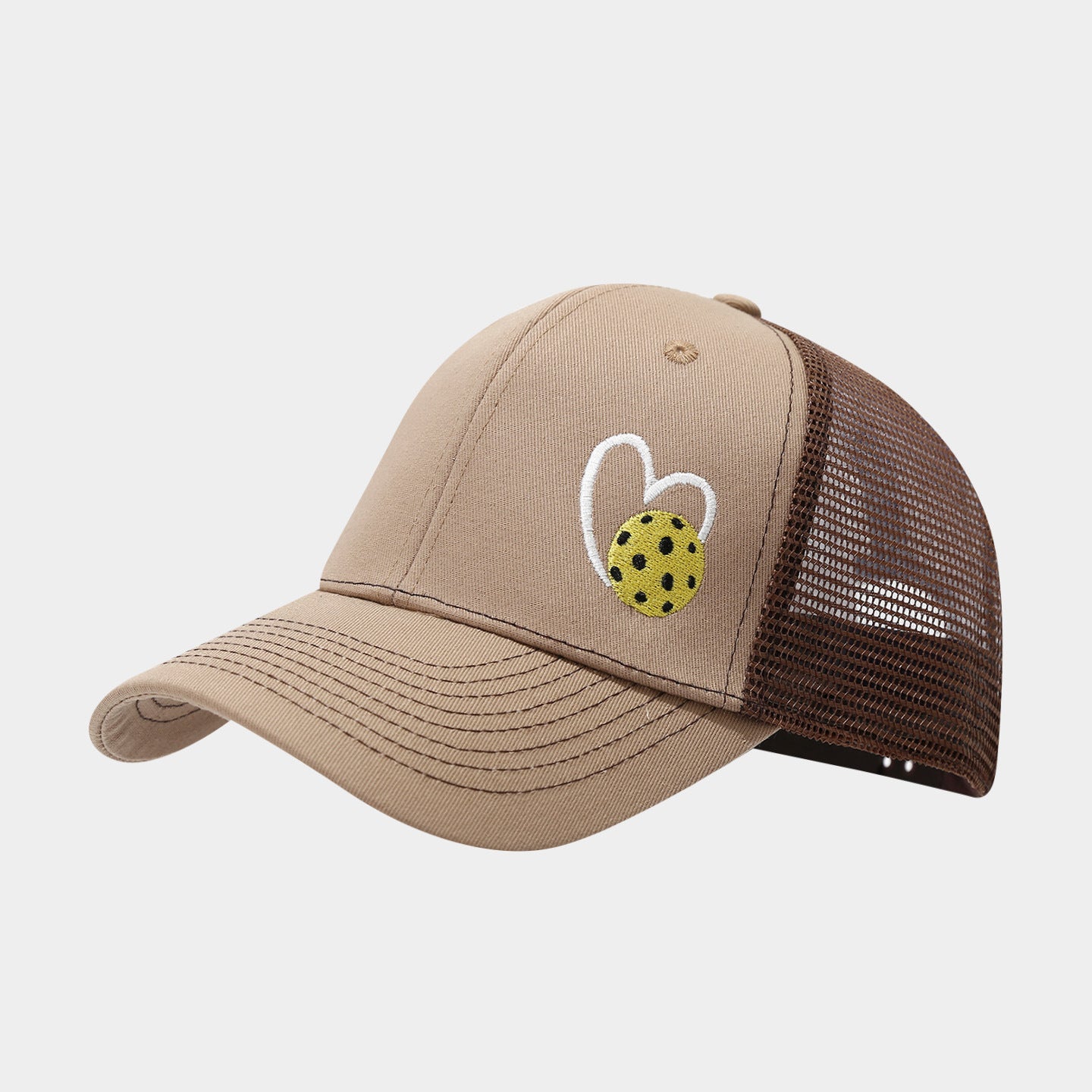 Pickleball Heart Trucker Hat – Mesh Back Sports Cap for Pickleball Lovers | Byerclub