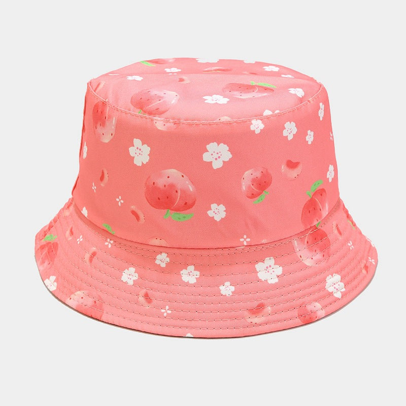 Byerclub Peach Print Reversible Bucket Hat