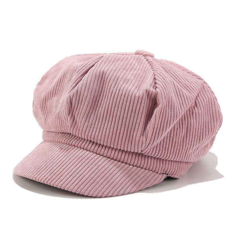 Corduroy Newsboy Cap | 4-Color Vintage Baker Boy Hat