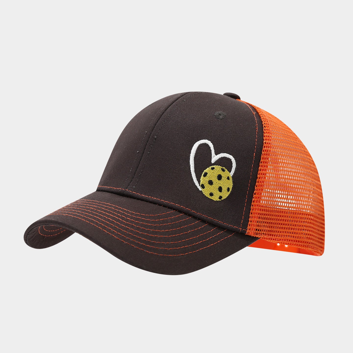 Pickleball Heart Trucker Hat – Mesh Back Sports Cap for Pickleball Lovers | Byerclub