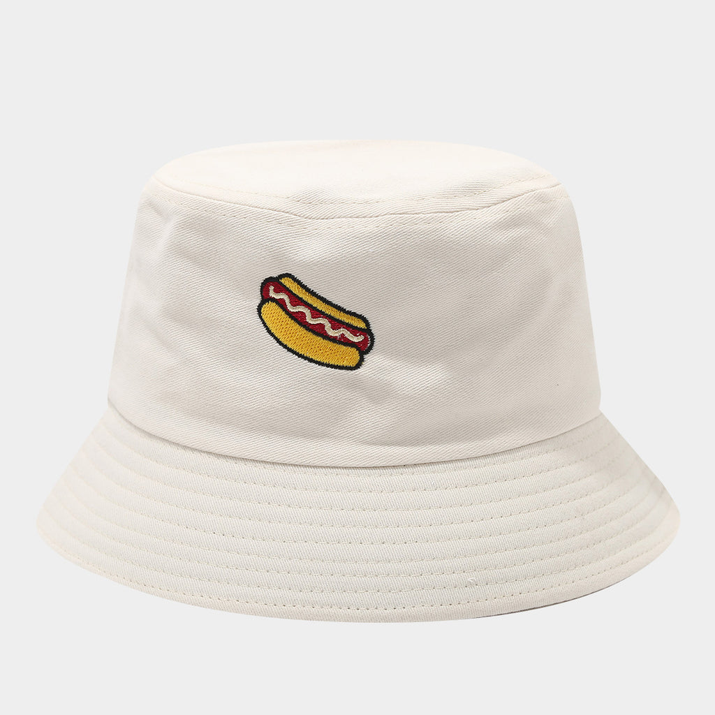 Hot Dog Bucket Hat | 5-Color Embroidered Fisherman Cap