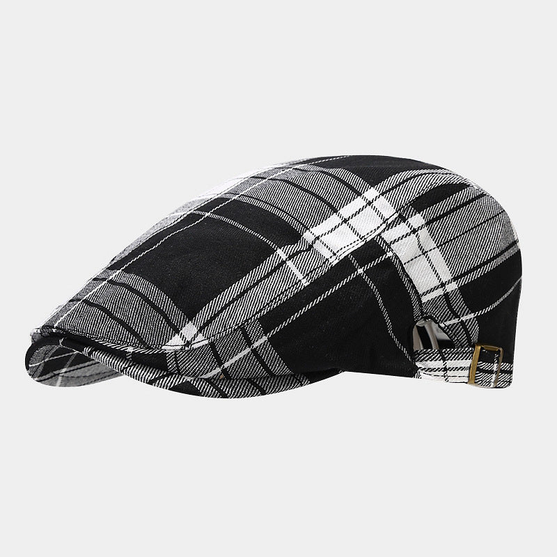 Plaid Flat Cap | 5-Color Tartan Ivy Hat