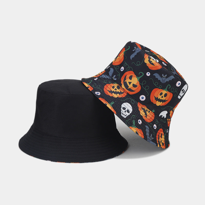 Halloween Pumpkin Bucket Hat | Spooky Print Fisherman Cap