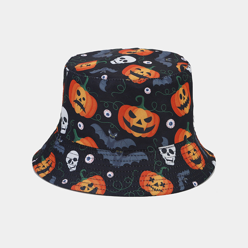 Halloween Pumpkin Bucket Hat | Spooky Print Fisherman Cap