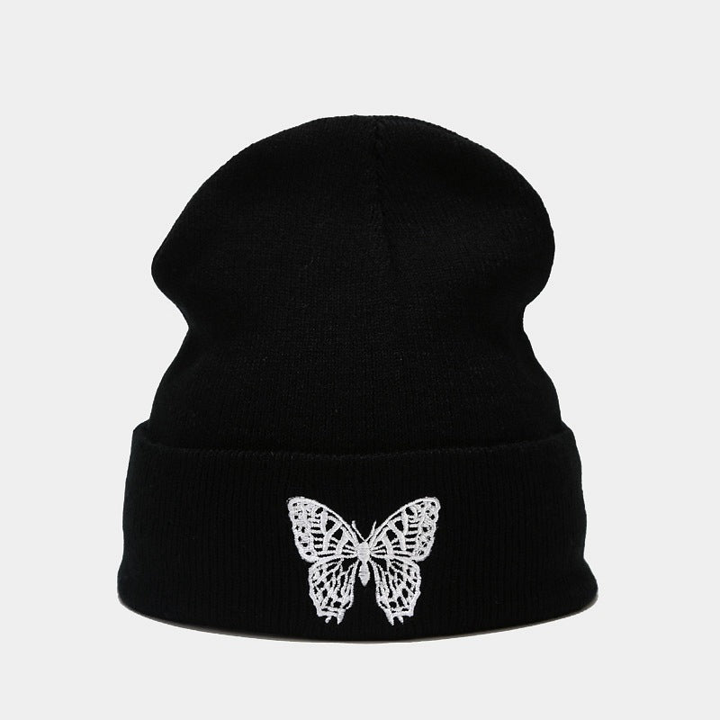 Butterfly Beanie | 7-Color Embroidered Knit Cap