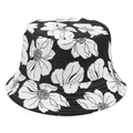 Floral Line Art Bucket Hat | 4-Color Reversible Fisherman Cap