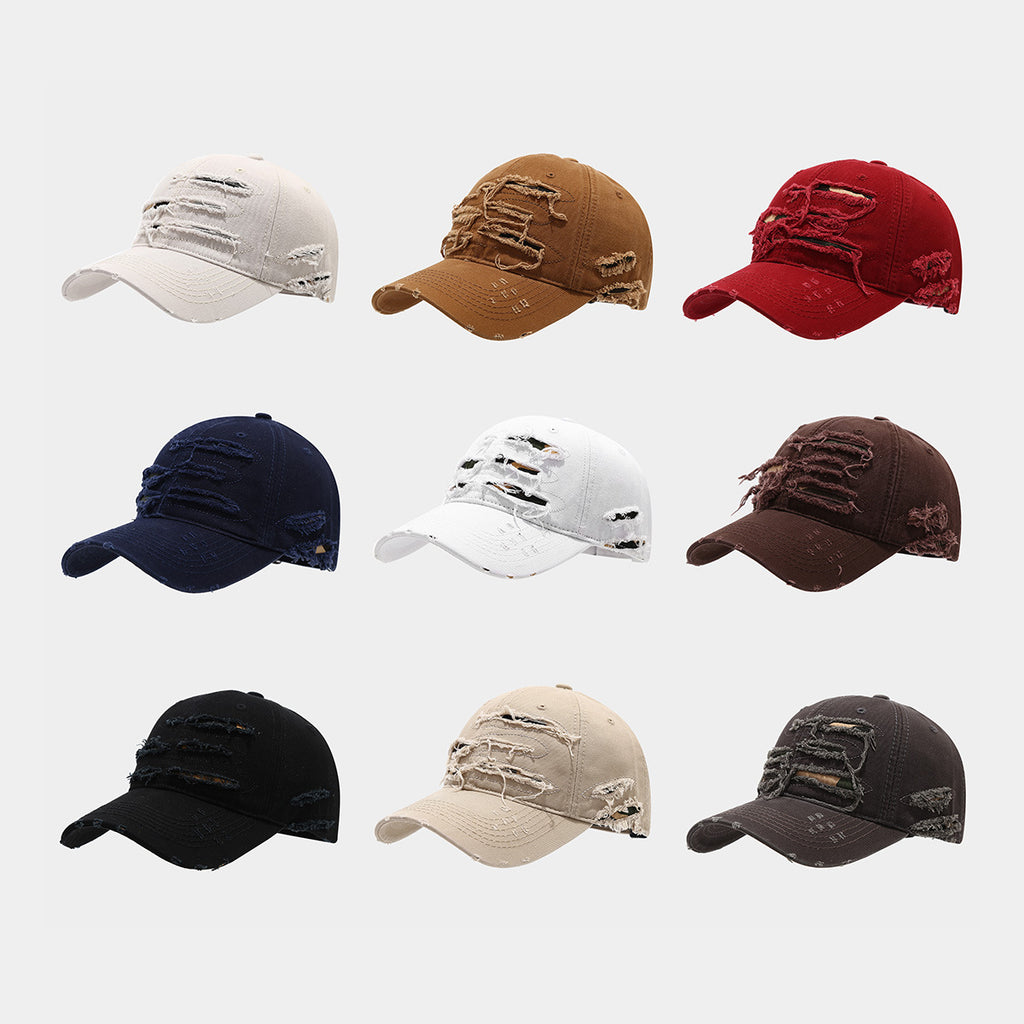 Heavy Distressed Ripped Baseball Cap | Vintage Worn Streetwear Hat | Byerclub
