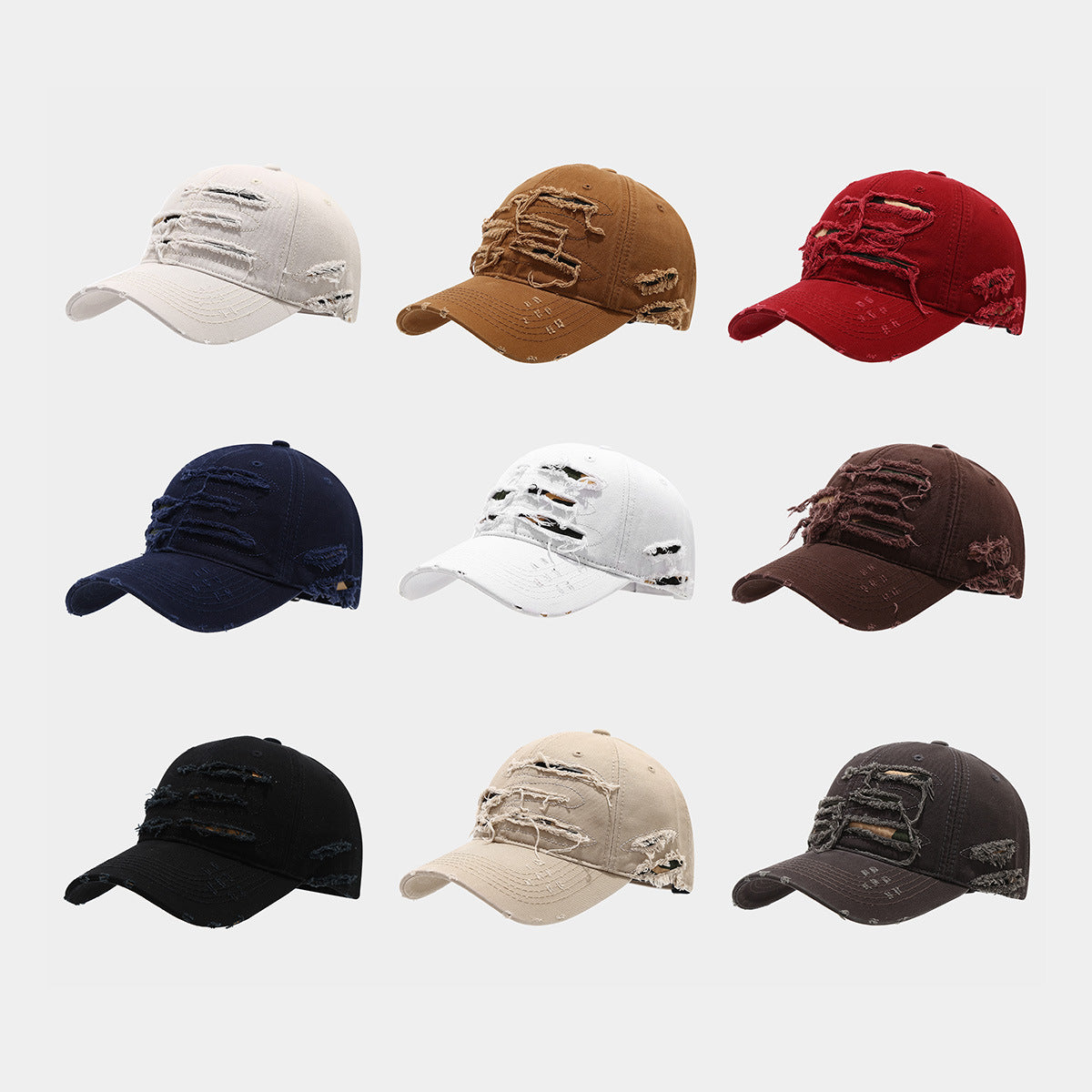 Heavy Distressed Ripped Baseball Cap | Vintage Worn Streetwear Hat | Byerclub