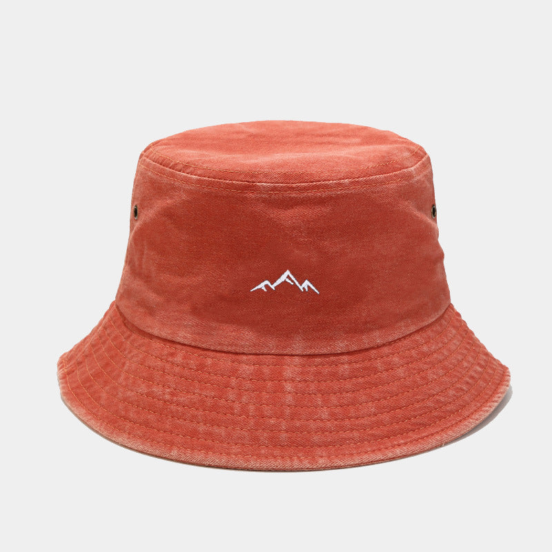 Washed Vintage Bucket Hat | Mountain Embroidery | 6 Colors | Byerclub
