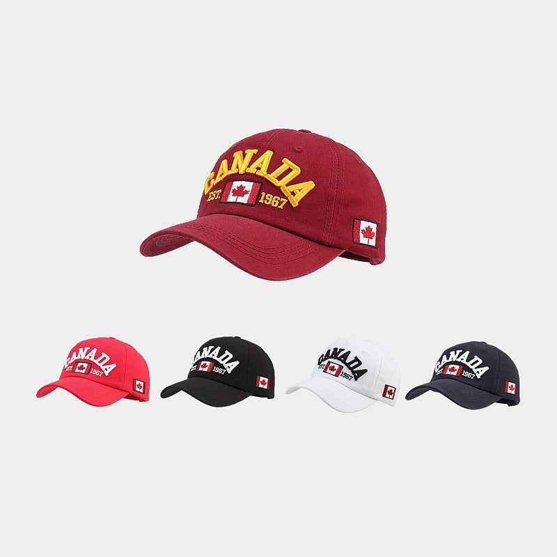 Canada Maple Leaf Baseball Cap | 5-Color Embroidered Trucker Hat
