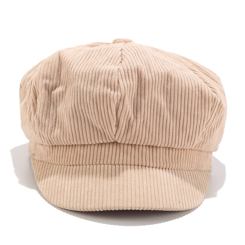 Corduroy Newsboy Cap | 4-Color Vintage Baker Boy Hat