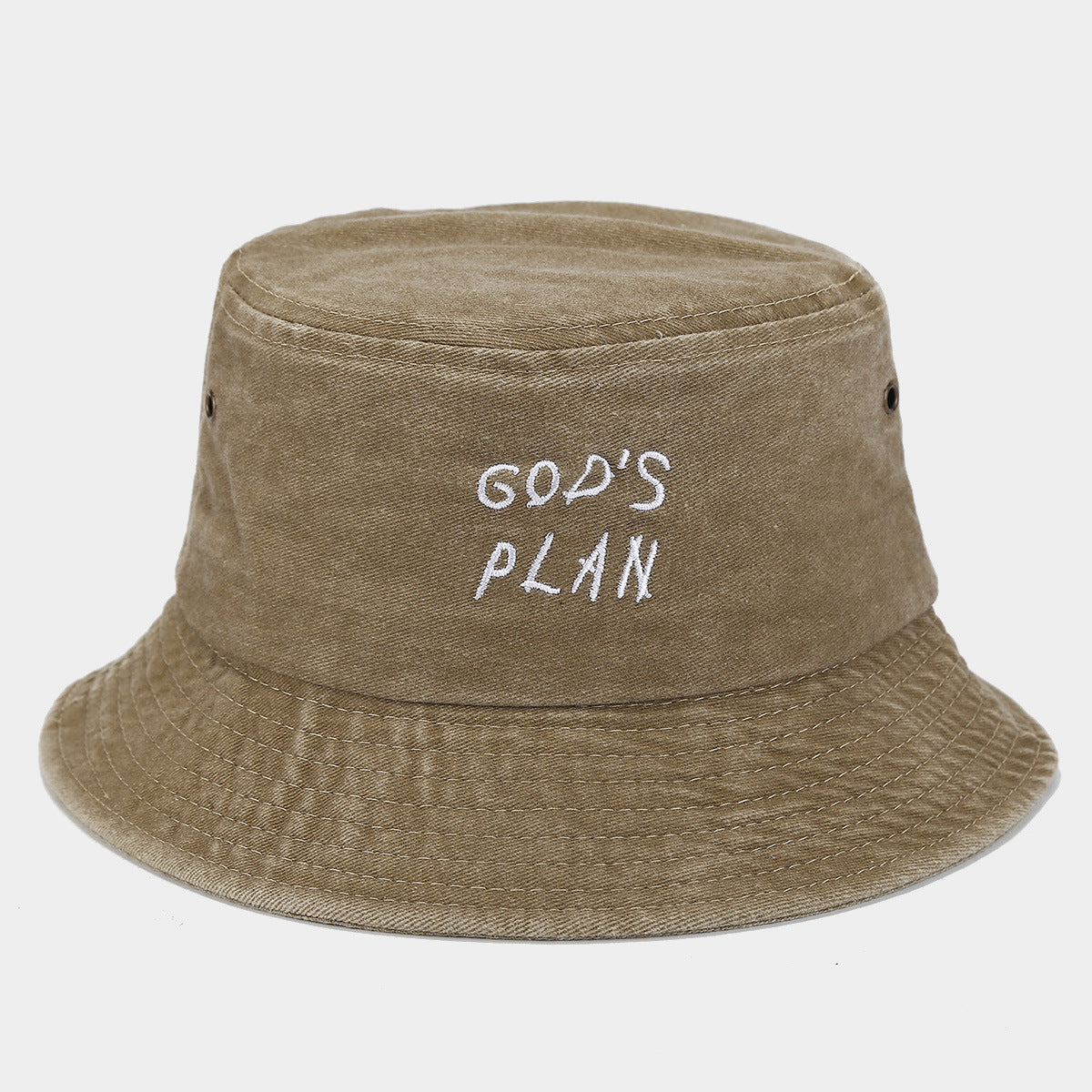 God's Plan Washed Bucket Hat | 4-Color Faith Fisherman Cap