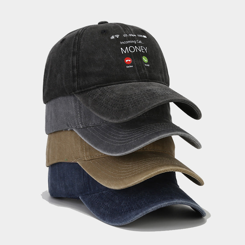 Money Call Washed Cap | 4-Color Vintage Dad Hat