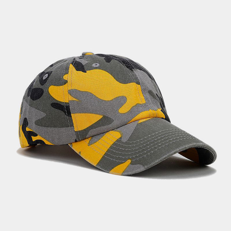Vintage Camo Baseball Cap | Washed Tactical Dad Hat | Military Streetwear Camouflage Cap