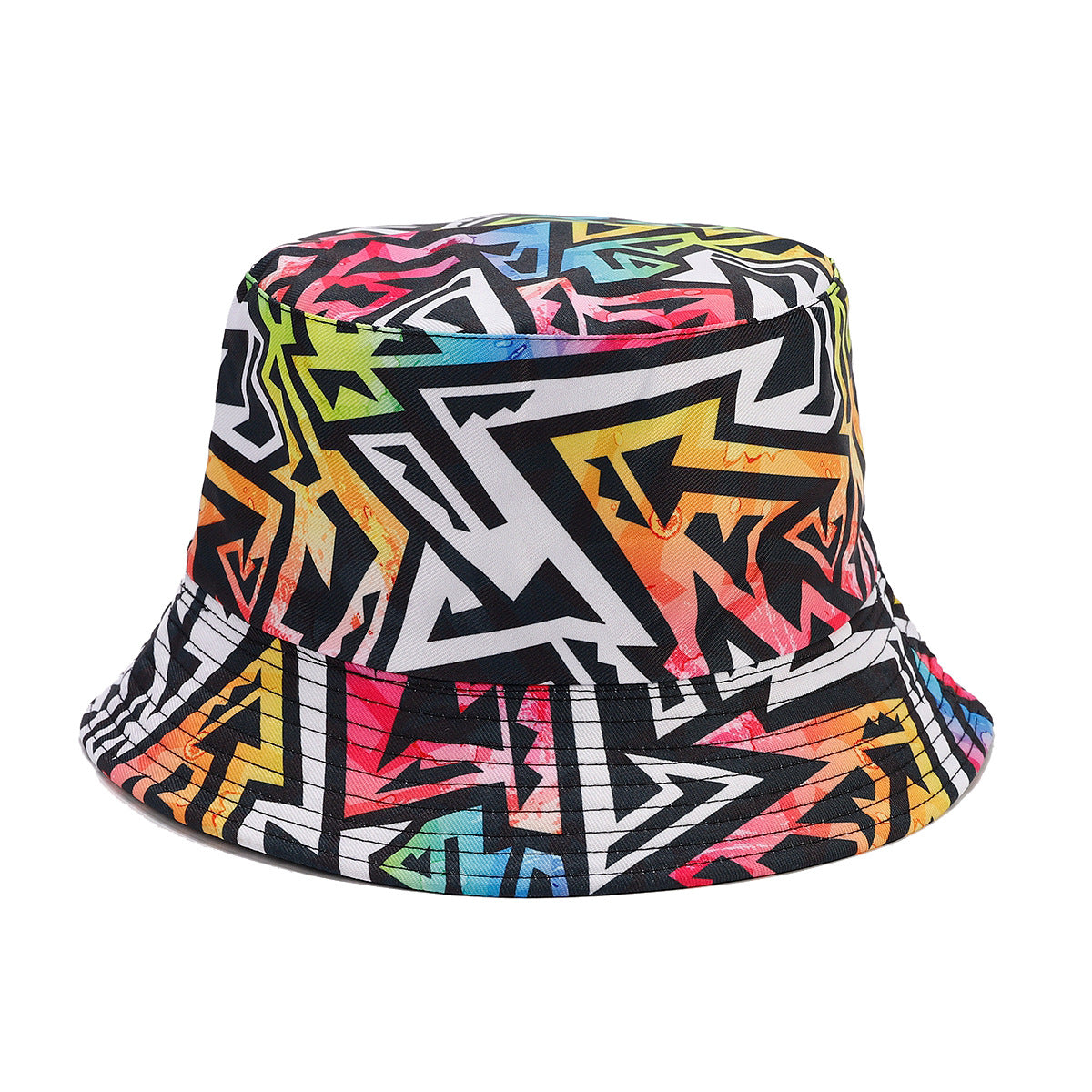 Graffiti Bucket Hat | 4-Pack Street Art Print Fisherman Cap