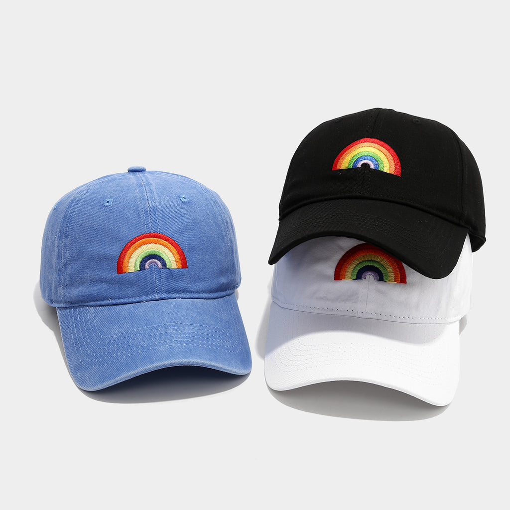 Rainbow Embroidered Cap | 4-Color Pride Dad Hat