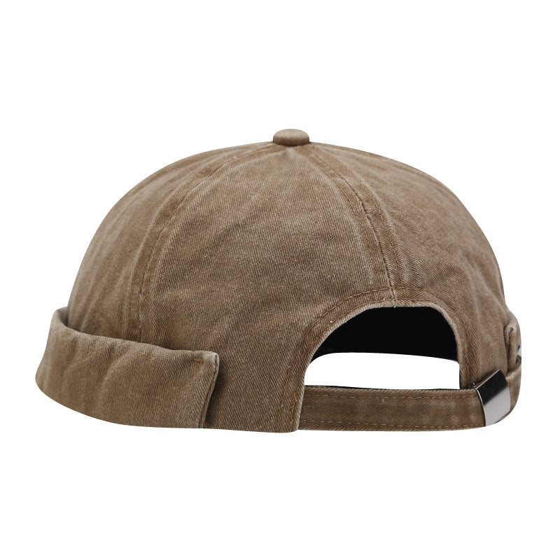 Vintage Washed Docker Cap | 4-Color Brimless Sailor Hat