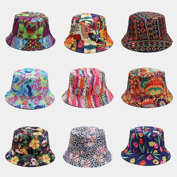Art Print Bucket Hat Collection | 9-Design Festival Fisherman Cap