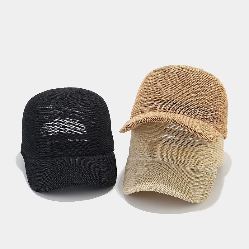Woven Straw Baseball Cap | Breathable Summer Hat with Canvas Brim | Byerclub