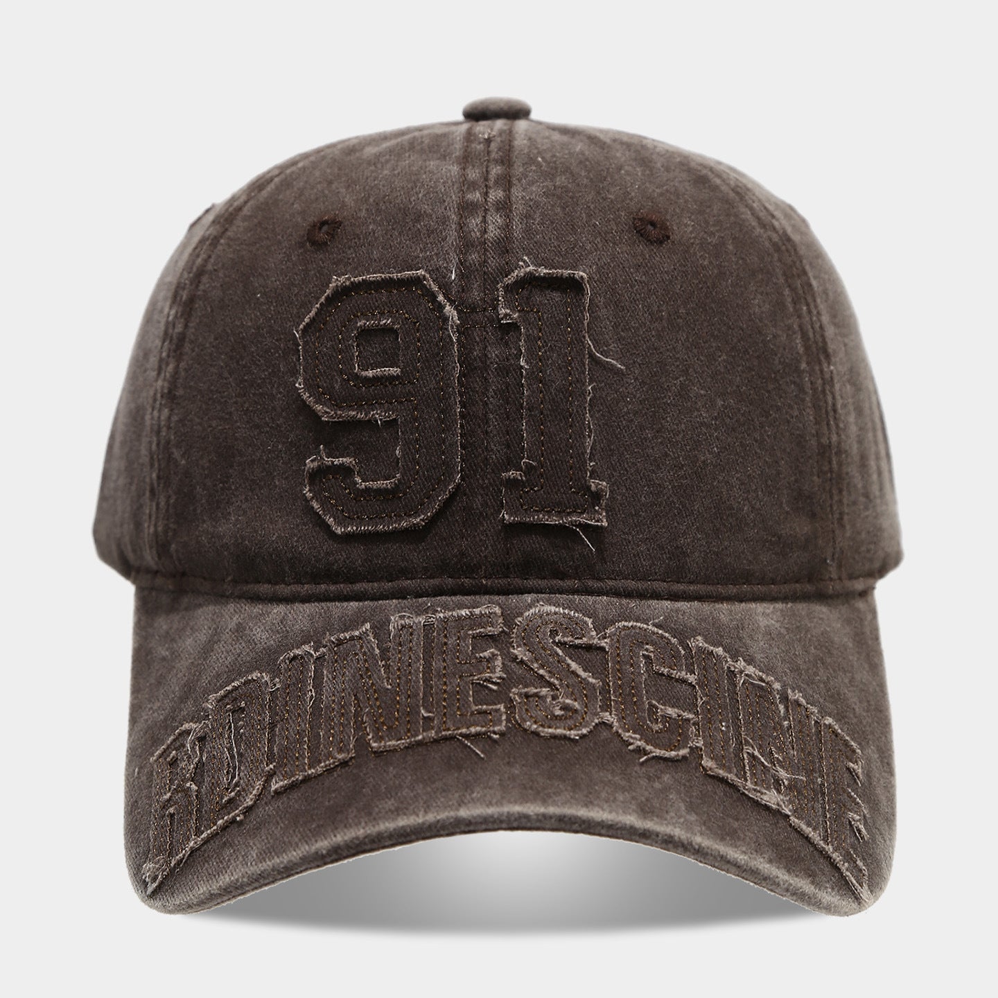 Vintage Washed "91" Baseball Cap | Distressed Embroidered Streetwear Hat | Byerclub