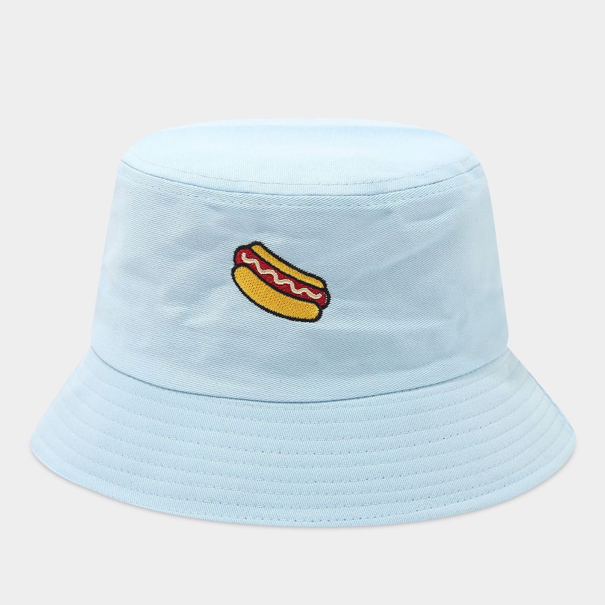 Hot Dog Bucket Hat | 5-Color Embroidered Fisherman Cap