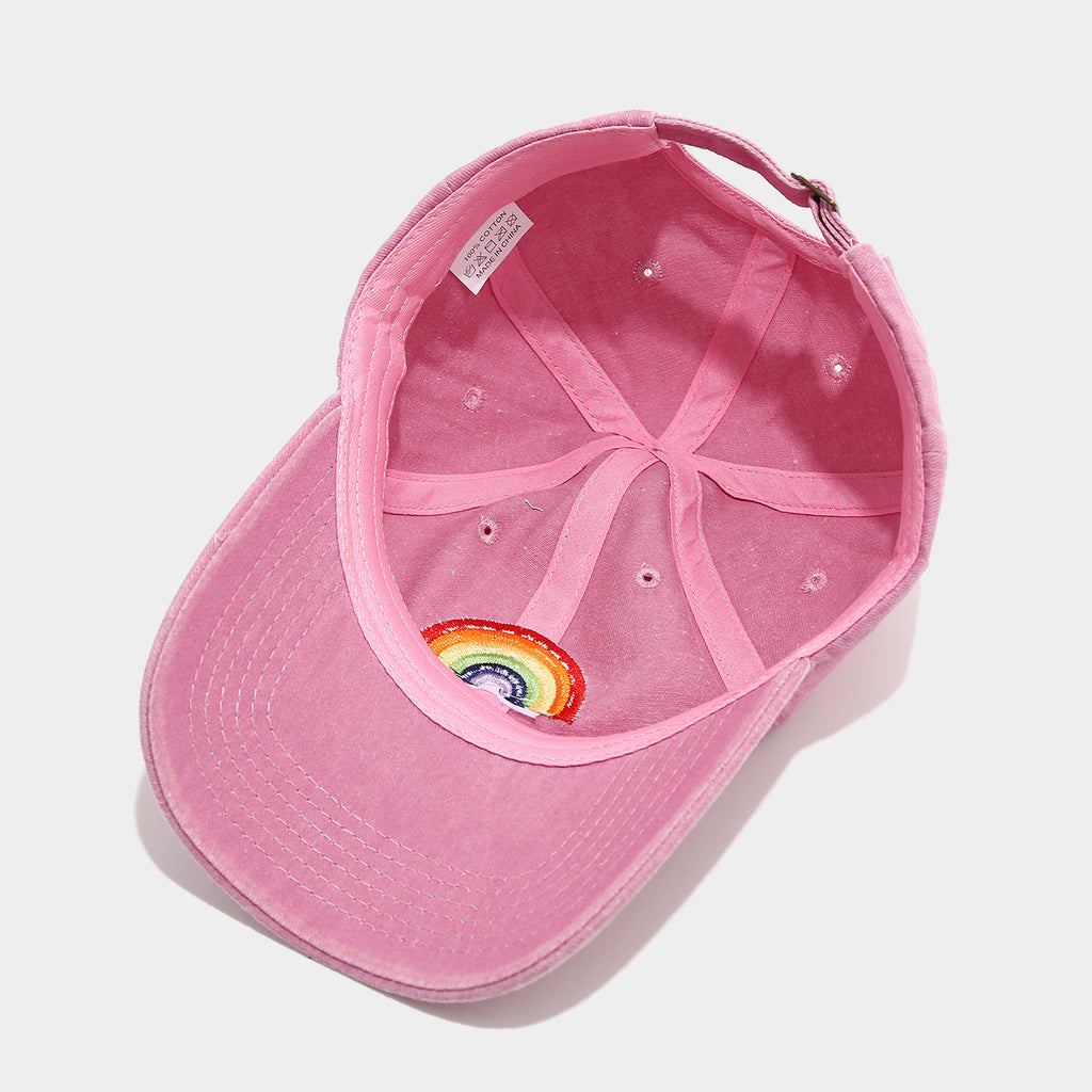 Rainbow Embroidered Cap | 4-Color Pride Dad Hat