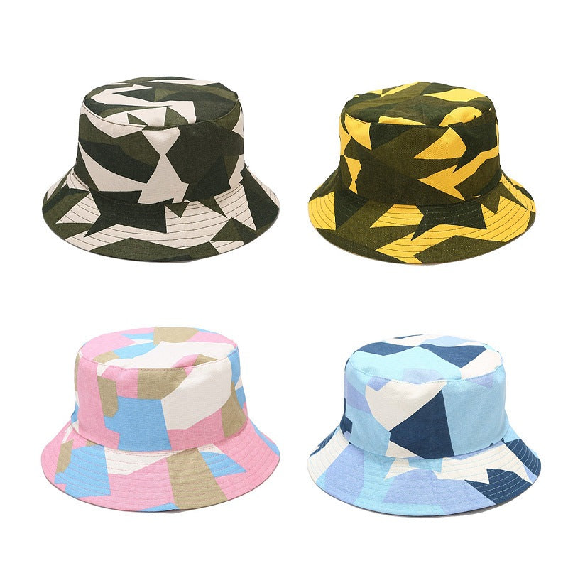 Byerclub Geometric Print Reversible Bucket Hat
