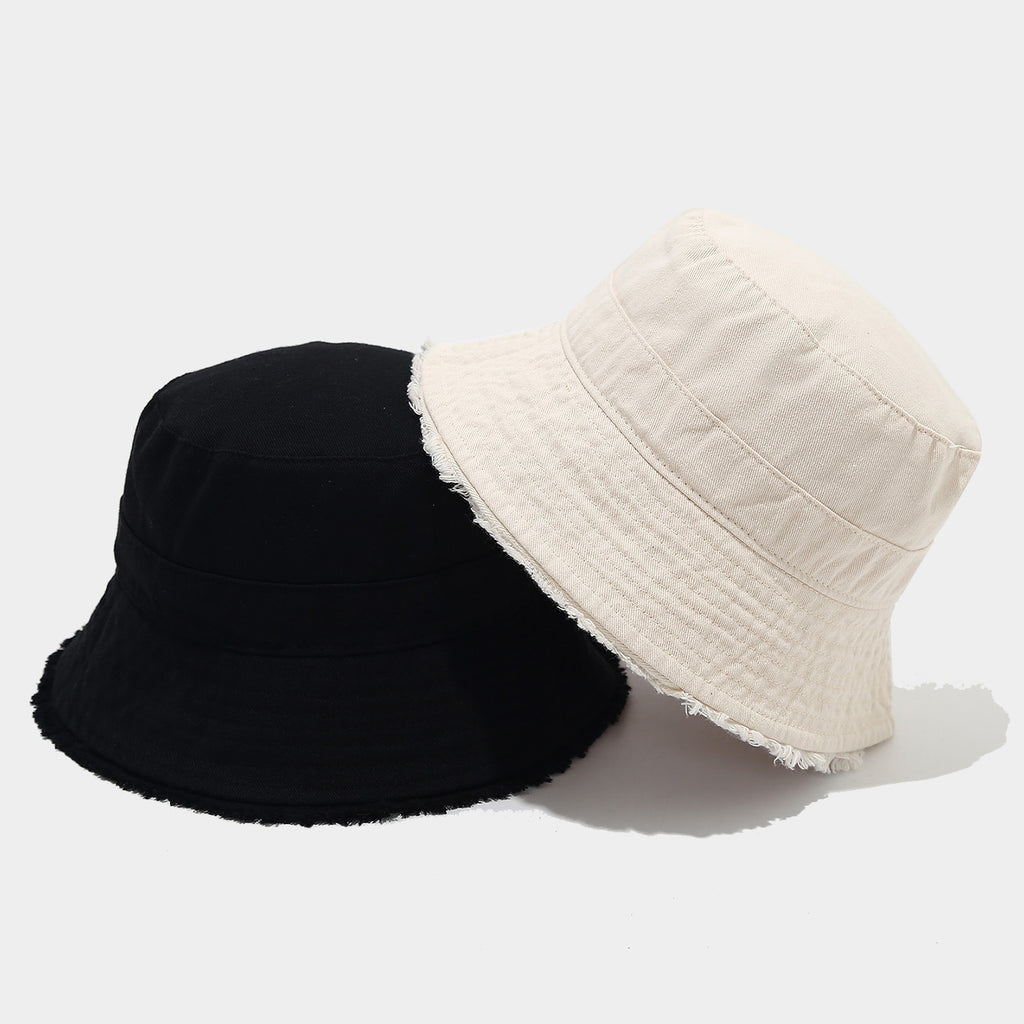 Distressed Frayed Bucket Hat | Washed Cotton Summer Cap | 4 Colors | Byerclub