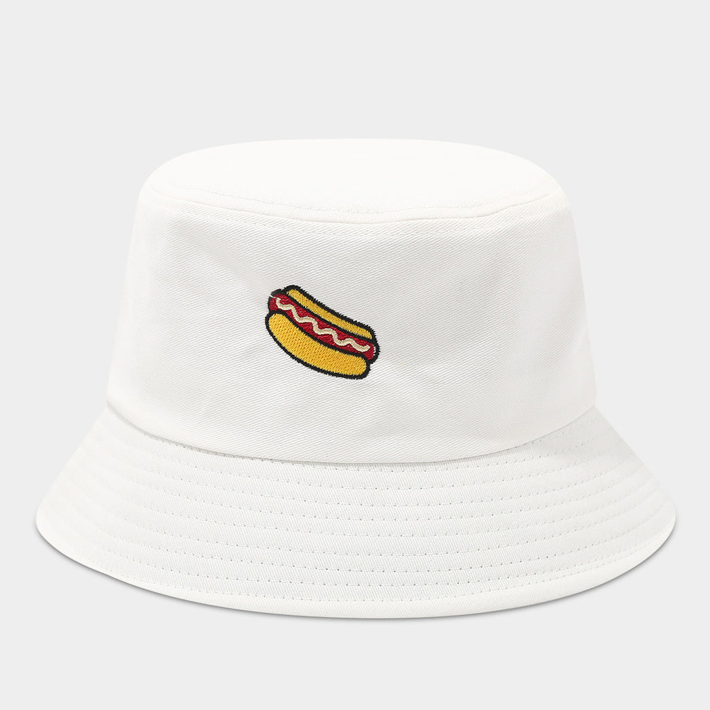 Hot Dog Bucket Hat | 5-Color Embroidered Fisherman Cap