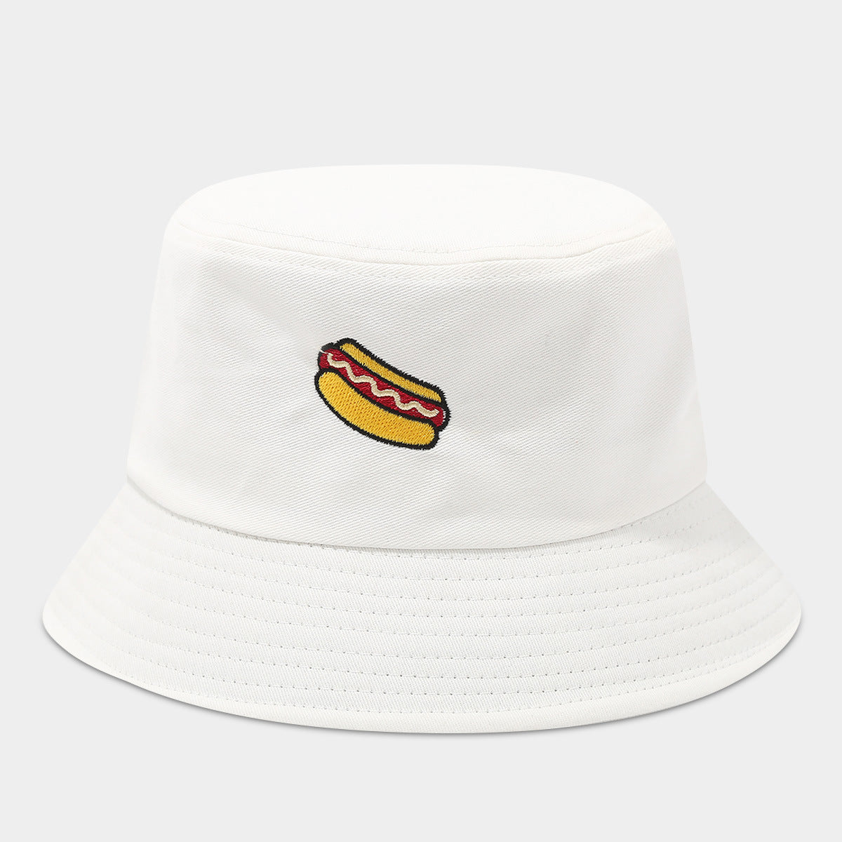 Hot Dog Bucket Hat | 5-Color Embroidered Fisherman Cap