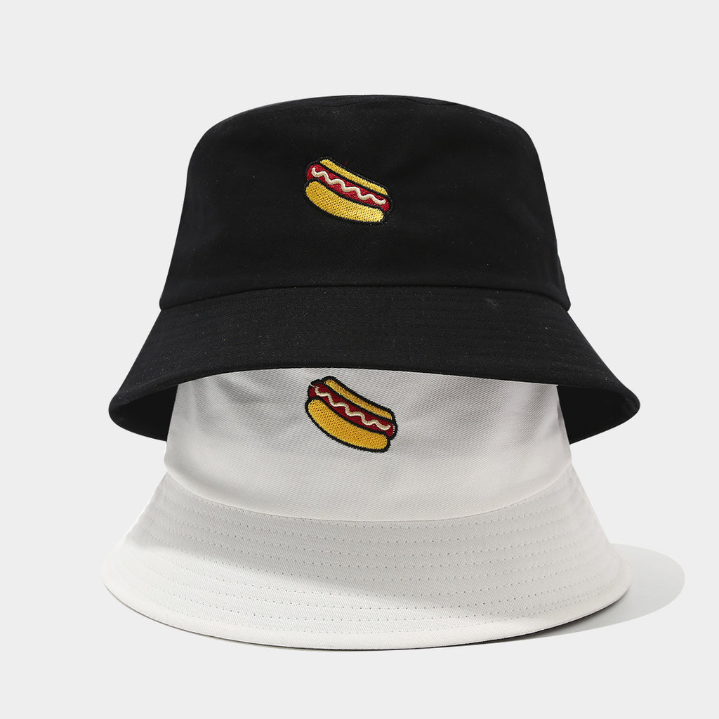Hot Dog Bucket Hat | 5-Color Embroidered Fisherman Cap