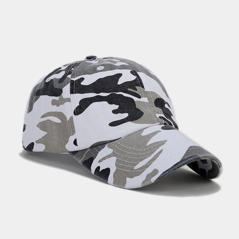 Vintage Camo Baseball Cap | Washed Tactical Dad Hat | Military Streetwear Camouflage Cap
